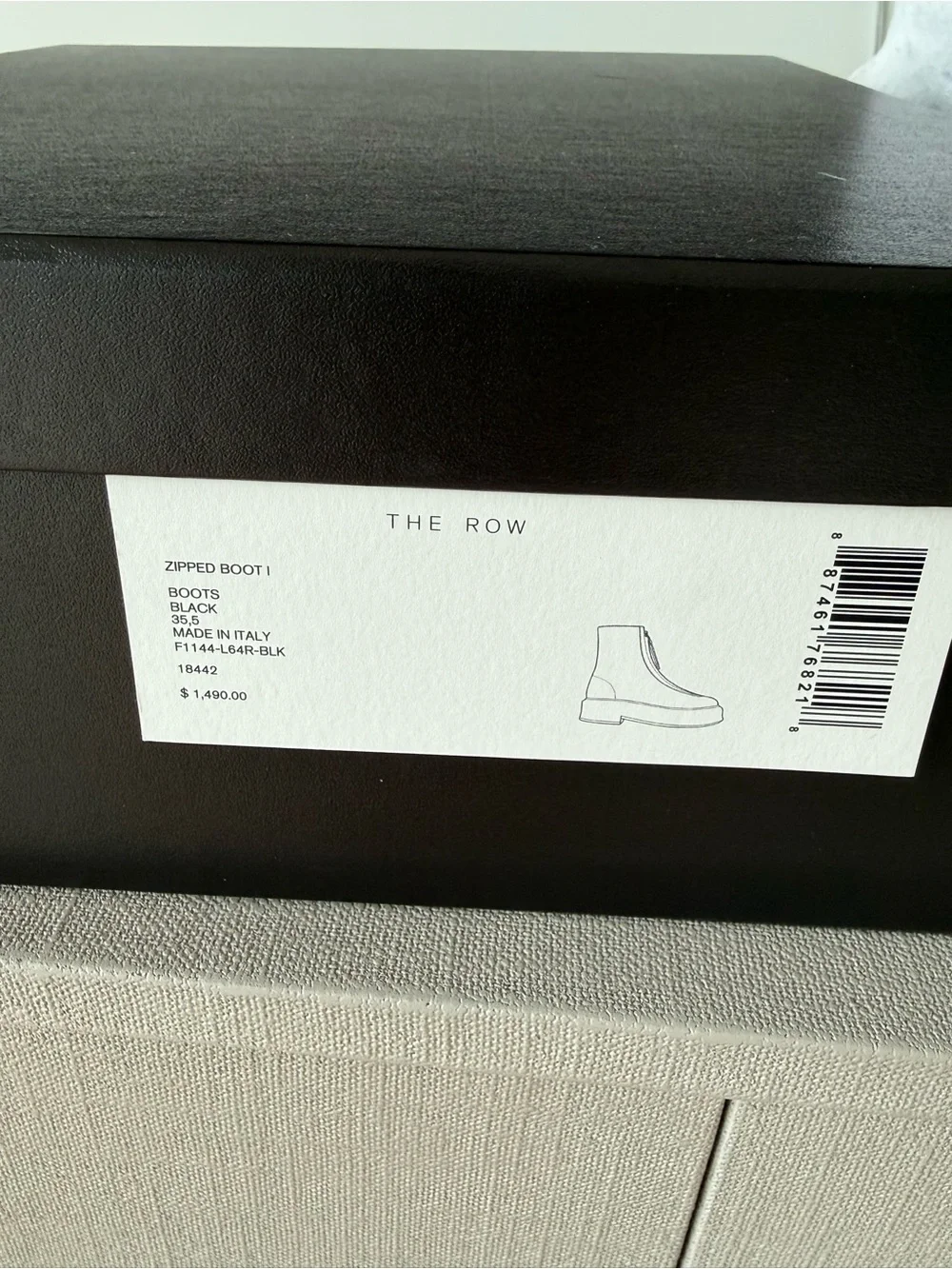 The Row Black Leather Boots - Picture 6 of 6